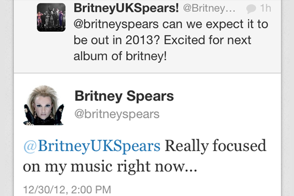 britney spears confirms new album 2013 twitter 2